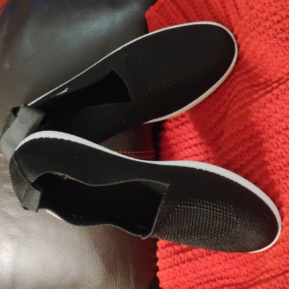 Tommy Bahama Women's Black Knit Slip On Memory Foam Boat Shoe Sneaker